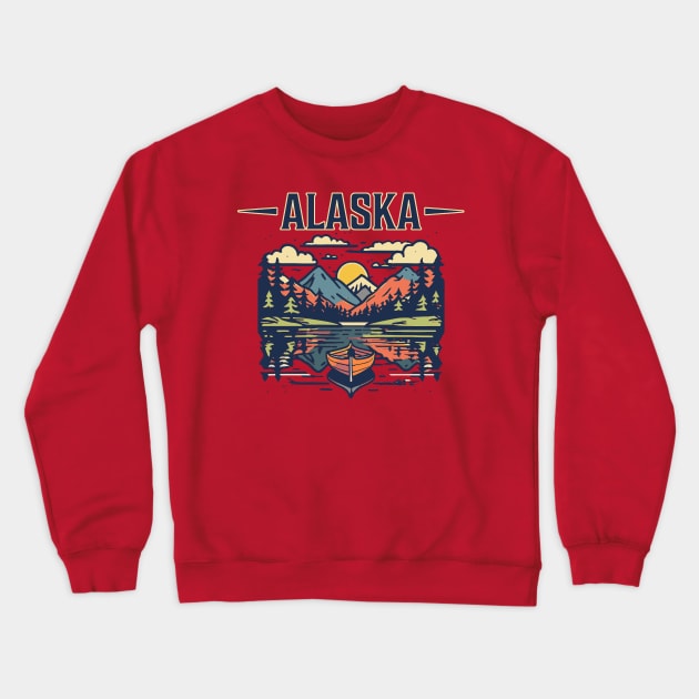 Alaska Crewneck Sweatshirt by Midcenturydave